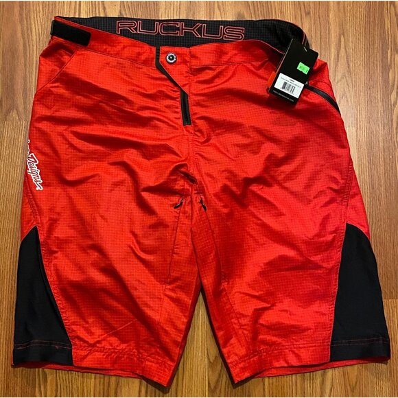 Troy Lee Designs TLD Ruckus Short Cycling MTB Ripstop Deep Red Mens L 12" NWT - Picture 1 of 8